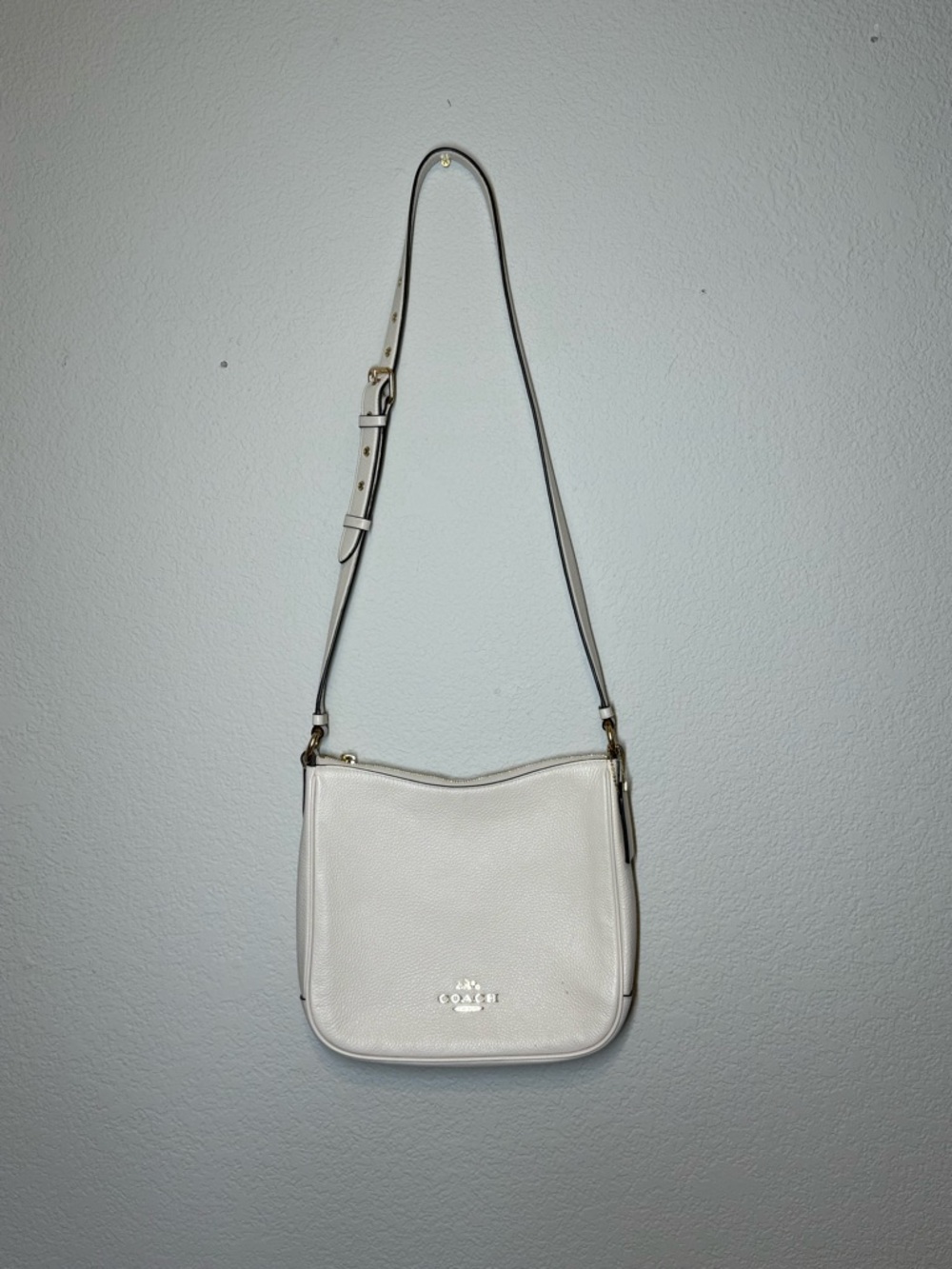 COACH | Ellie File pebble Leather Crossbody Ivory Bag